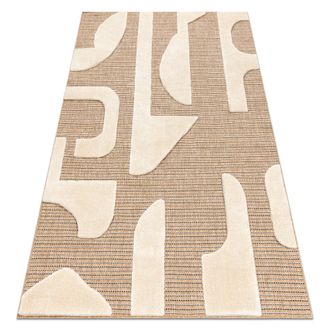 RugsX Rugsx - Spark 0696a Alfombra Beige / Crema - Geom&eacute;trico, Sisal, Estructural Beige 140x190 Cm