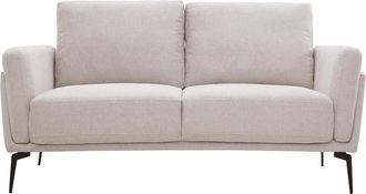 Miliboo Miliboo - Sof&aacute; Moderno 2 Plazas De Tejido Efecto Aterciopelado Texturizado Beige Mosco