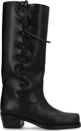 PARIS TEXAS Black Roxanne Leather Boots