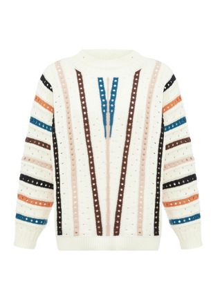 Izia Jumper Dames Wit Veelkleurig