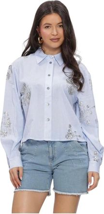 Nukus Nukus, Overhemden, Dames, Blauw, 2Xl, Katoen, Adora Blouse Stripe
