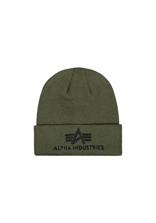 Alpha Industries Skim&uuml;tze ALPHA INDUSTRIES 3D Beanie, Damen, Gr. onesize, gr&uuml;n (dunkelgr&uuml;n), Obermaterial: 100% Polyacryl, M&uuml;tzen Skim&uuml;tze