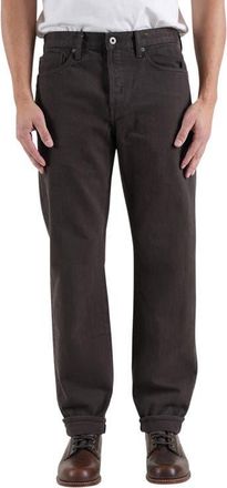 HIROSHI KATO The Barrel Classic Straight Leg 14-Ounce Natural Slub Selvedge Jeans in Carob at Nordstrom, Size 30 X 34