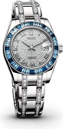 Rolex Lady-Datejust Pearlmaster Diamond Pave Dial 18K White Gold (Diamond-Set) Automatic Ladies Watch 81349CRRDPM