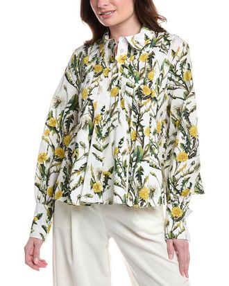 Oscar De La Renta Dandelions Poplin Shirt