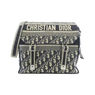 Dior Pre-owned Oblique Camp Canvas Shoulder Bag - Dames - Pre-owned - Blauw - Maat: ONE Size