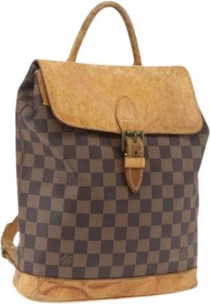 Louis Vuitton Pre-owned Backpacks, female, Brown, Size: ONE SIZE Pre-owned Vintage Leather Backpack