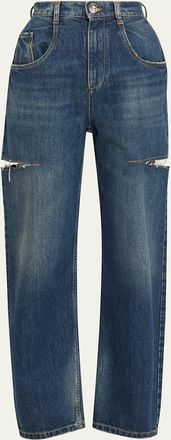 Maison Margiela Slash Slit Barrel-Leg Jeans