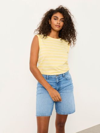 Fat Face FatFace Tia Yellow Stripe Jersey Tank