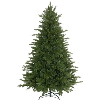 HOMCOM Artificial Christmas Tree with Metal Base - Hinged Branches | TJ Hughes