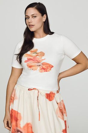 Never Fully Dressed Blurred Floral Graphic Tee