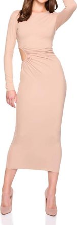 Susana Monaco Circle Side Gathered Dress In Macchiato