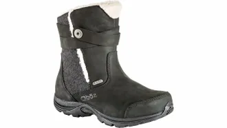 Oboz Footwear Womens Madison Insulated Zip Hiking Boots In Eclipse Black