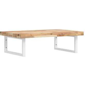 vidaXL Estante De Lavabo De Pared Acero Y Madera Maciza De Acacia Vidaxl