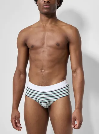 Le 31 Mens Nautical stripe brief TENCEL TM modal organic cotton