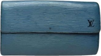 Louis Vuitton Pre-owned Wallets, female, Blue, Size: ONE SIZE Pre-owned Leather Wallet