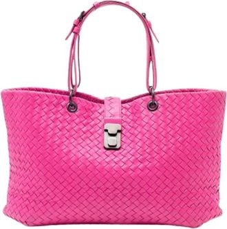 Bottega Veneta Pre-owned Tote Bags, female, Pink, Size: ONE SIZE Pre-owned Capri Tote