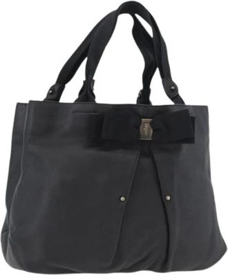 Ferragamo Pre-owned Tote Bags, female, Black, Size: ONE SIZE Pre-owned Tote Bag