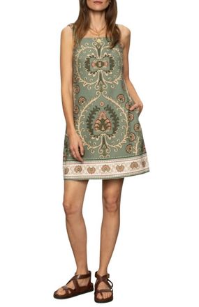 Sanctuary Tapestry Shift Dress In Mezzo Sage