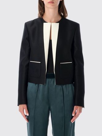 Tom Ford Blazer girocollo in lana vergine e seta con tasche a toppa