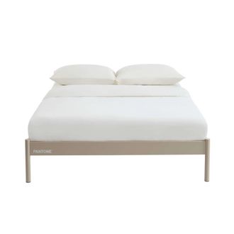 Pantone Cama 140x190 metal gris topo somier incluido