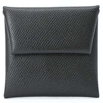 Herm&egrave;s Black Epsom Leather Coin Purse/Coin Case (Pre-Owned)