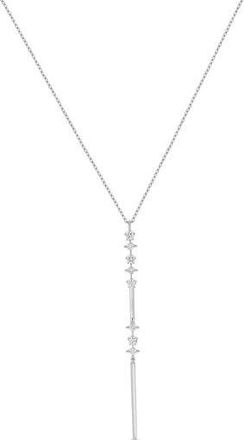 Bony Levy Aviva 18K White Gold Diamond Bar Y-Necklace in 18Kw at Nordstrom Rack