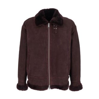 Arma Sano Shearling Su&egrave;de Jas - Heren - Jassen - Rood - M - Su&egrave;de - Jassen