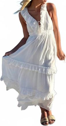 Mustard Seed Anna Maria Maxi Dress In White