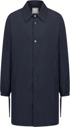 Wooyoungmi Single-Breasted Coat - Heren - Mantel - Blauw - S - Jassen