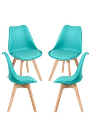 Regalos Miguel Regalos Miguel - Packs Sillas Comedor - Pack 4 Sillas Synk Basic - Aguamarina