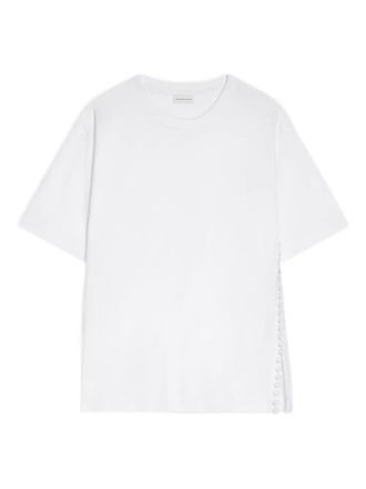 Dries Van Noten button-embellishment cotton T-shirt - women - Cotton - S - White