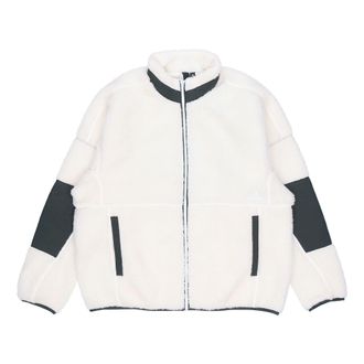 adidas M S2s Boa Jkt lambs wool Stay Warm Sports Stand Collar Jacket White ED1922