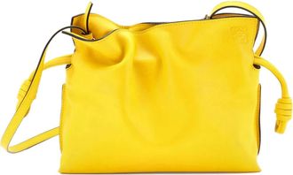 Loewe Flamenco Knot Clutch Leather Mini crossbody bag - Geel