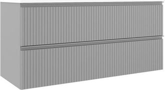 Saniclass Prime Blend Wastafelonderkast - 120x55x45.9cm - 2 lades - geintegreerde greep - MDF - mat greige (grijs)