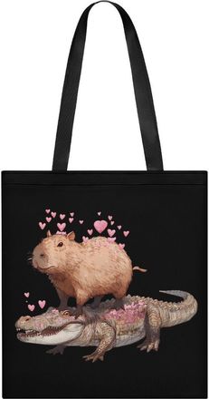 Generic Capybaras Alligators Tote Bag for Women Men Shoulder Bags Purses Pouch Handbags