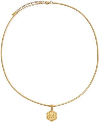 Petit Moments Initial Pendant Necklace in Gold-M at Nordstrom