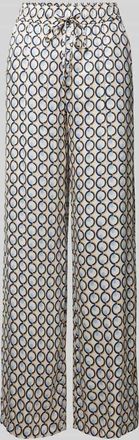 Rosner Wide Leg Stoffhose mit elastischem Bund Modell Mara in Offwhite, Gr&ouml;&szlig;e 36/32