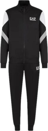 Emporio Armani Heren Acetaat Volledige Trainingspak met Voorlogo - Heren - Trainingspakken - Zwart - 3XL - Fitness
