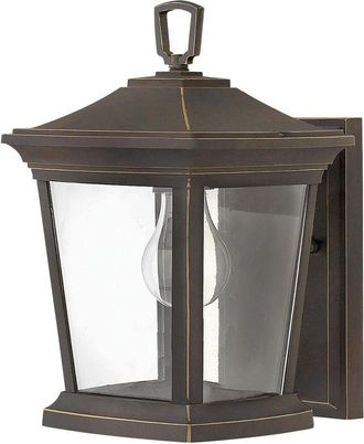 Elstead Lighting Aplique de pared peque&ntilde;a en bronce envejecido H: 38,8cm