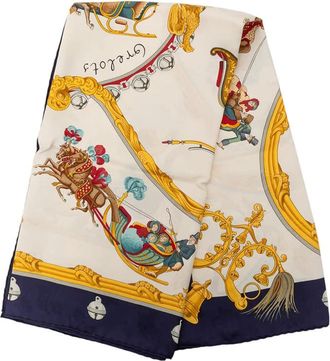 Herm&egrave;s Pre-owned Hermes Plumes et Grelots Silk Scarf 90 Ladies UHGSPCU10TQXD4B6
