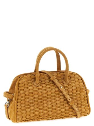 Jacquemus Woven Suede Top Handle Bag - Camel