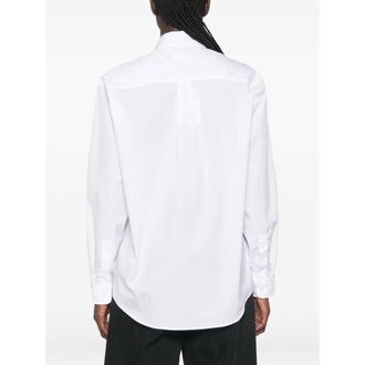 Sporty & Rich Embroidered Logo Cotton Shirt - White
