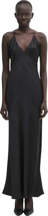Anine Bing Laurel Jurk - Dames - Maxi kleedjes - Zwart - M - Rayon - Kleedjes