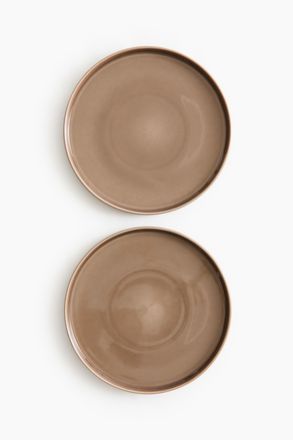 H&M 2er-Pack Speiseteller aus Steingut - Beige