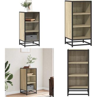 vidaXL Credenza Rovere Sonoma 35,5x35x76 cm in Truciolato - Credenza moderna - Credenza in metallo