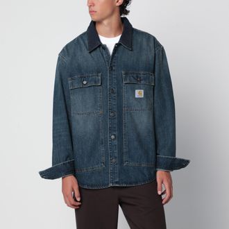 Carhartt Work in Progress Giacca-camicia Oakland blu in denim di cotone
