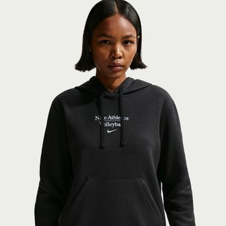 Nike Womens Volleyball Pullover Hoodie in Black | APS549NAVB-BLK