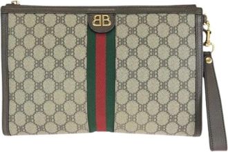 Balenciaga Pre-owned The Hacker Project PVC clutch - Heren - Vintage Clutch - Beige - ONE Size - Vintage