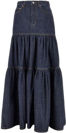 Saint Laurent Country denim skirt Woman 28